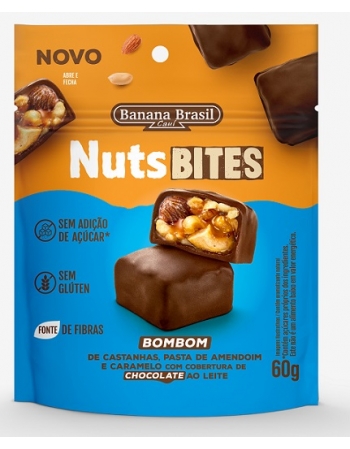 NNUTSBITES PASTA AMENDOIM 10X60G