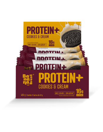 Barra Protein Cookies & Cream - Banana Brasil - 9x50g