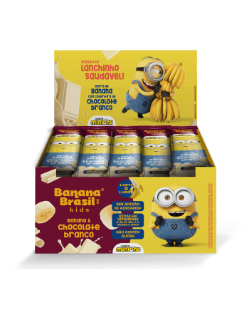 Barra de Frutas Kids Chocolate Branco - Banana Brasil - Display 20x22g